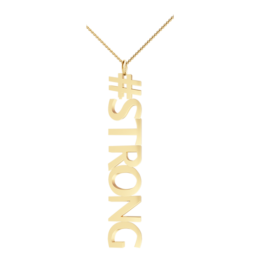 Hashtag Cutout Pendant