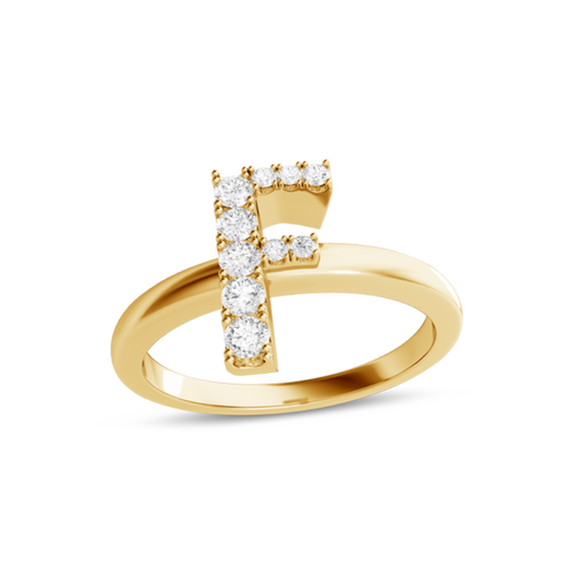 Diamond Initial Ring