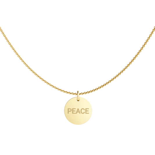 Polished Engraved Disk Pendant