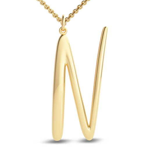 Whimsical Uppercase Initial Pendant